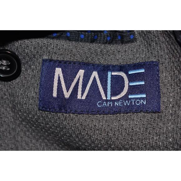 MADE BY CAM NEWTON $195 Knit‎ Two Button Sport Coat Jacket Gray Men's Large - Picture 3 of 5